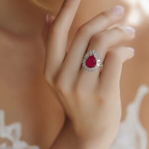 خاتم روبي حجر انوثة  وثقة