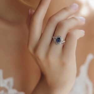 خاتم ياقوت ازرق حجر الهدوء والتوازن