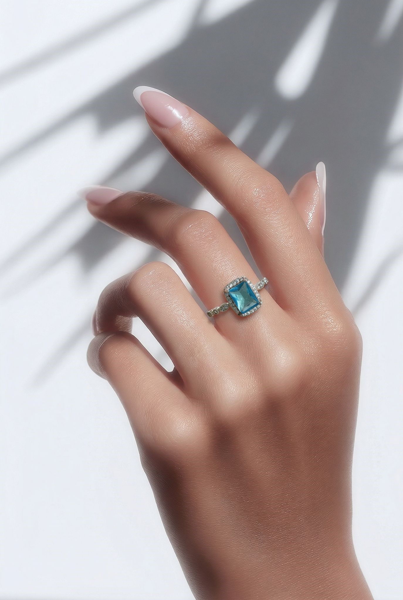 خاتم اكومارين حجر الهدوء