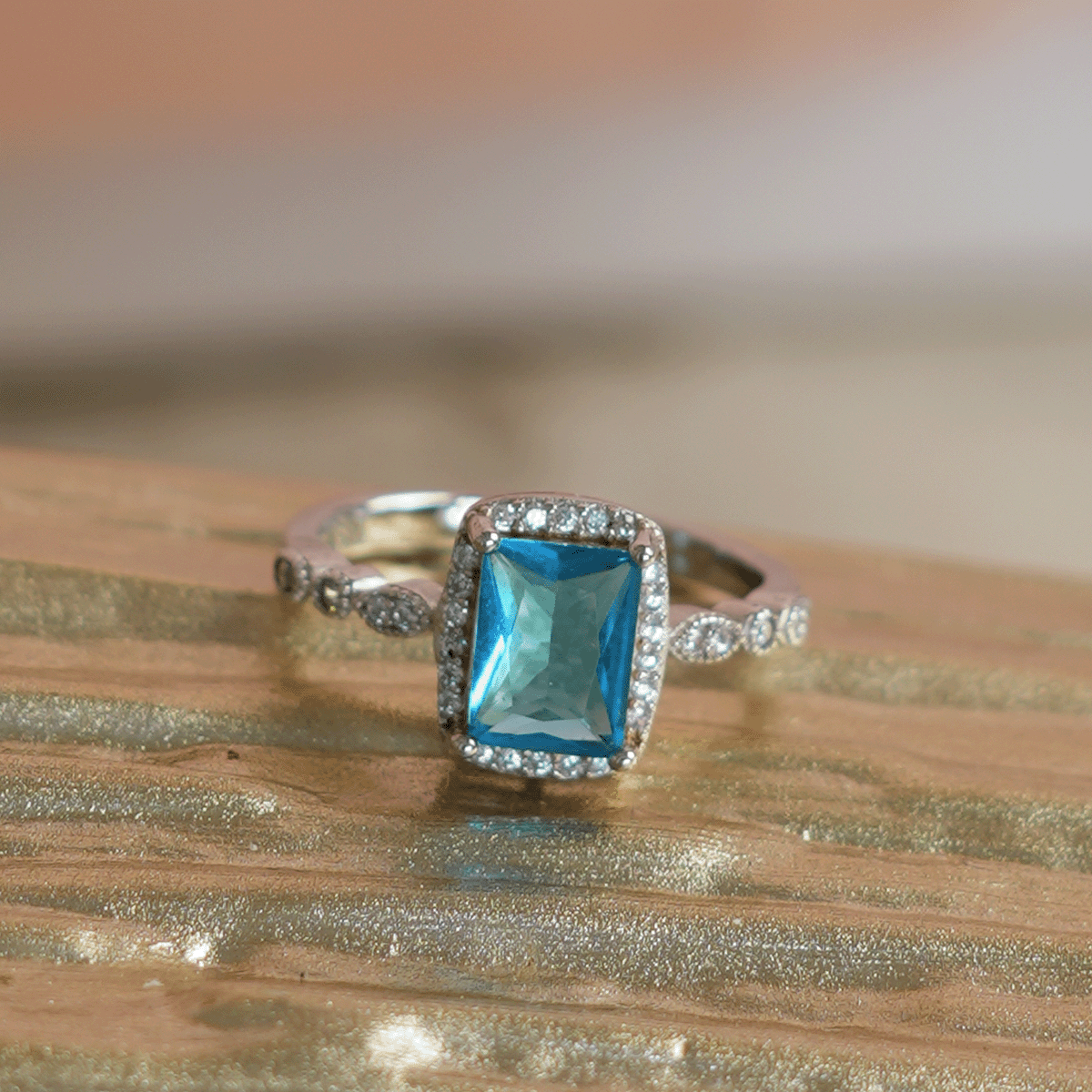 خاتم اكومارين حجر الهدوء - Image 2